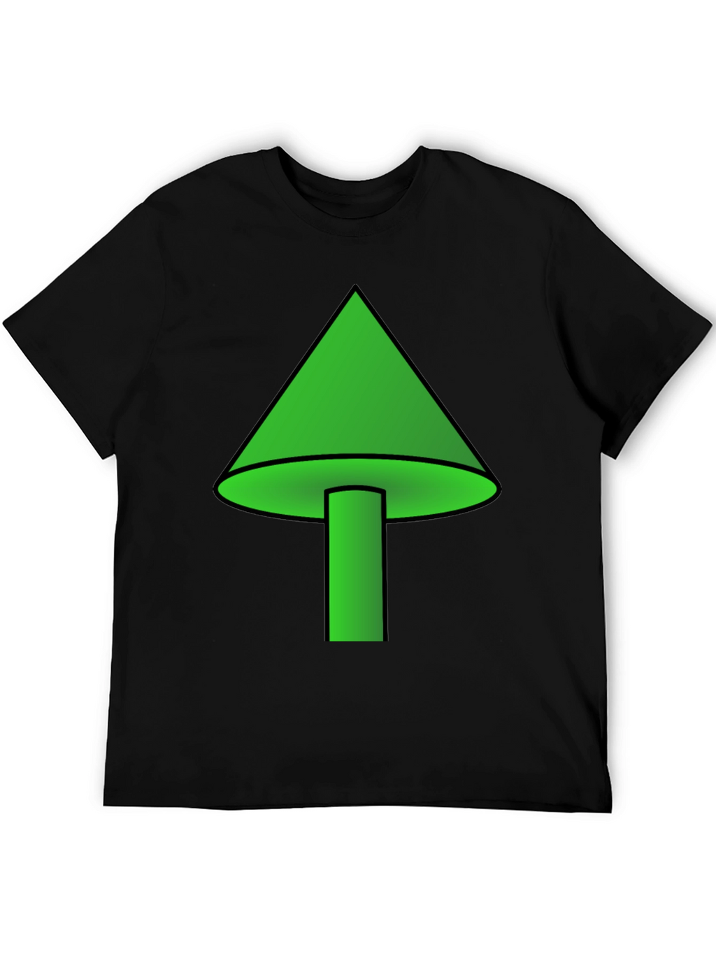 Green Mushroom Graphic T-Shirt - Casual Wear