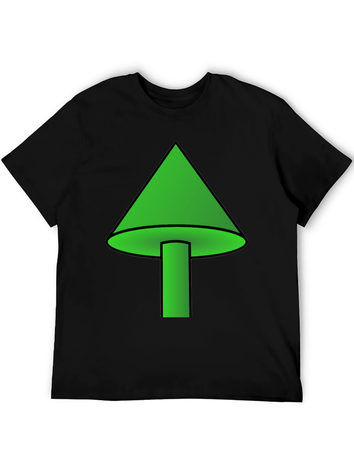 Green Mushroom Graphic T-Shirt - Casual Wear