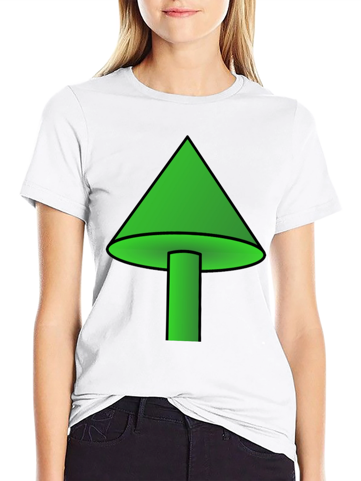 Green Mushroom Graphic T-Shirt - Casual Wear
