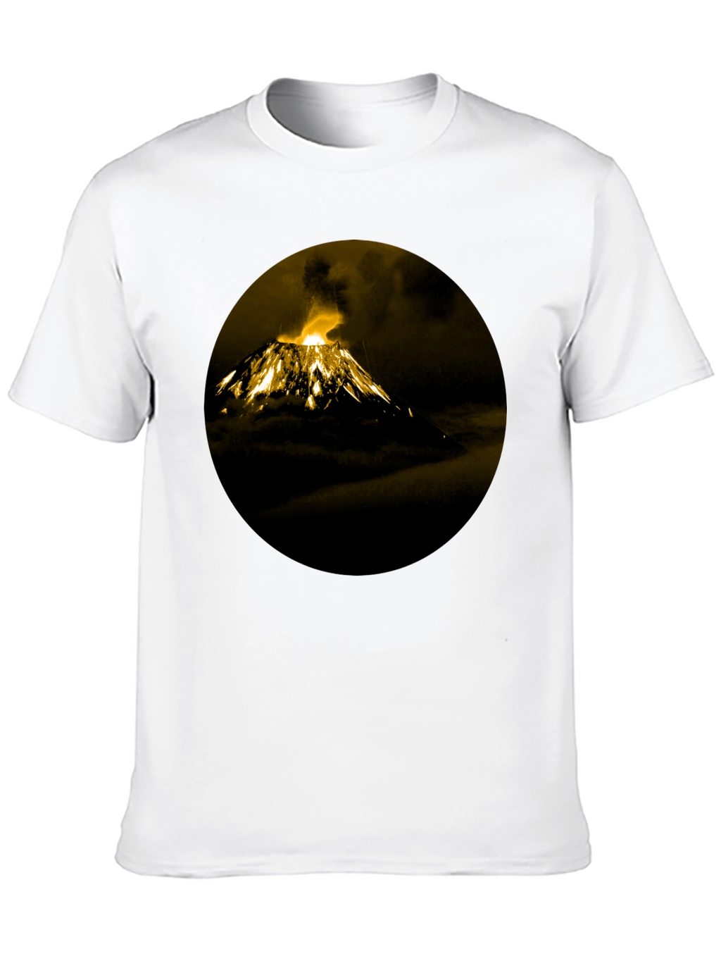 Volcano Print Black T-Shirt