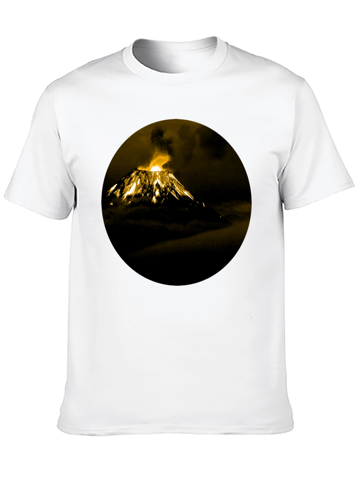 Volcano Print Black T-Shirt