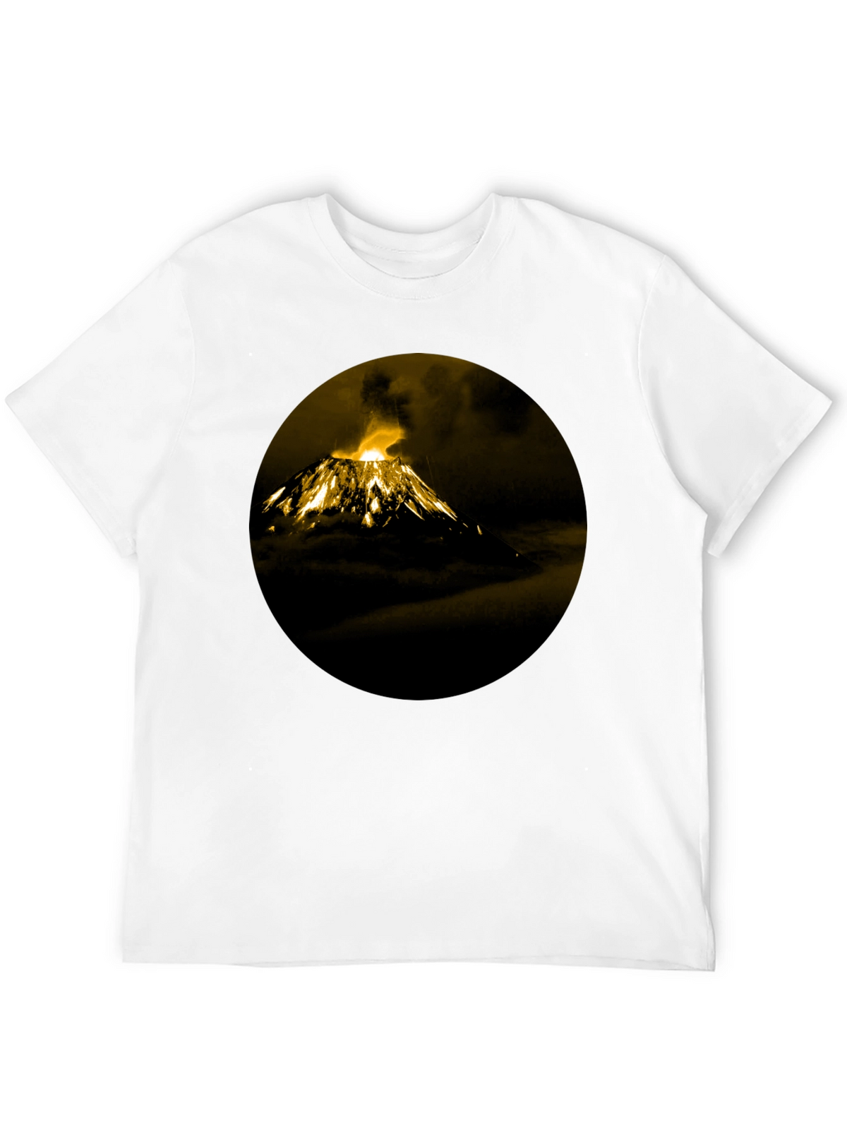 Volcano Print Black T-Shirt