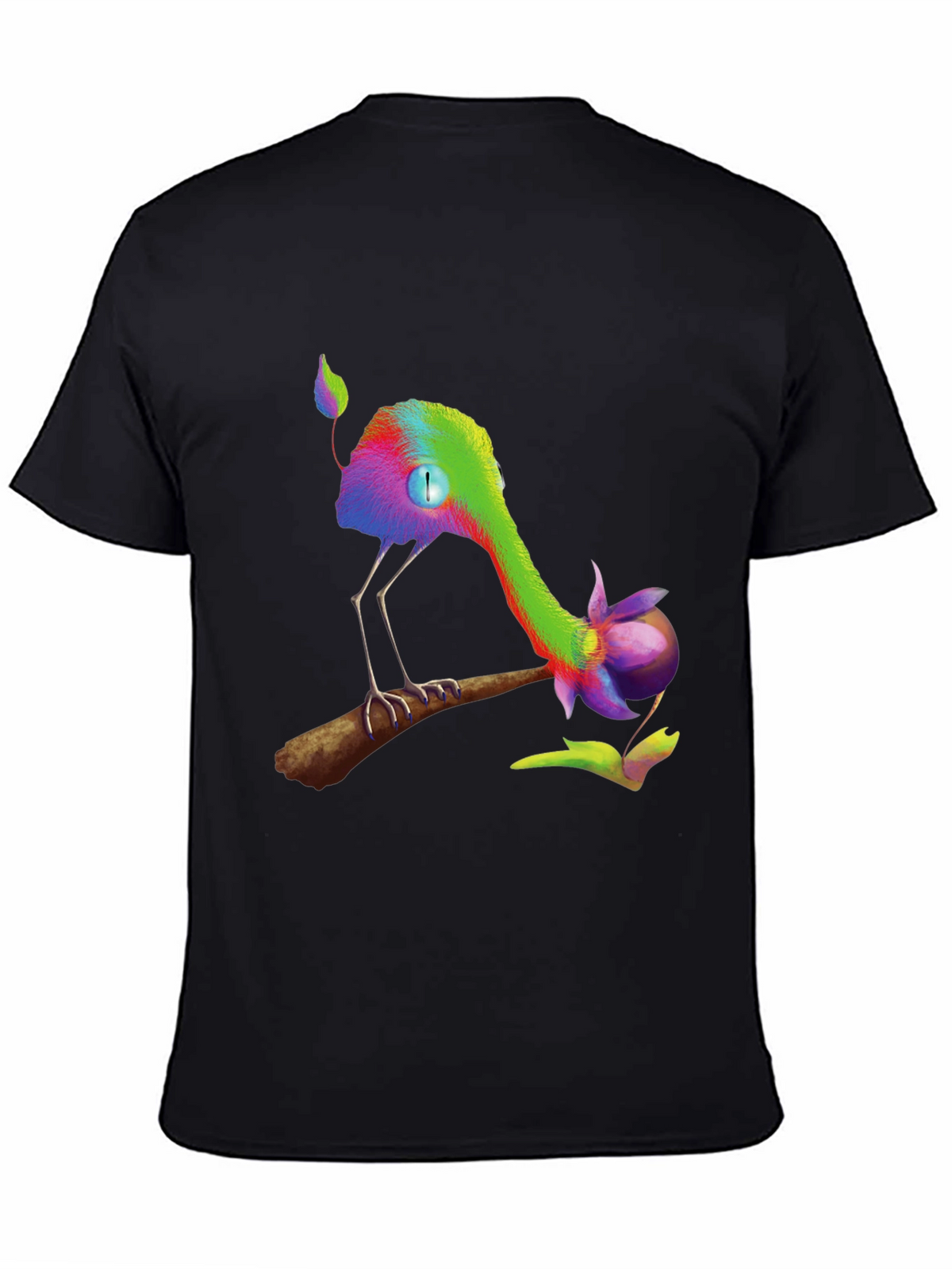 Whimsical Creature Graphic Black T-Shirt