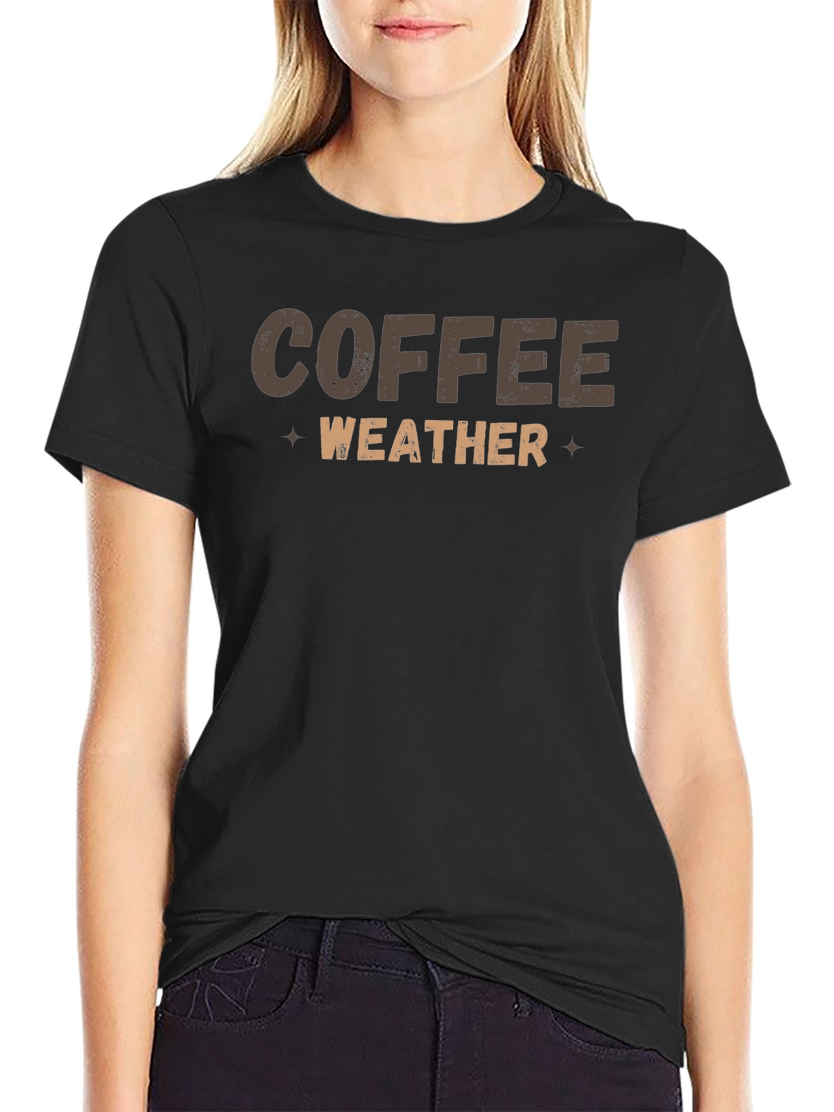 Coffee Weather Black Graphic Tee