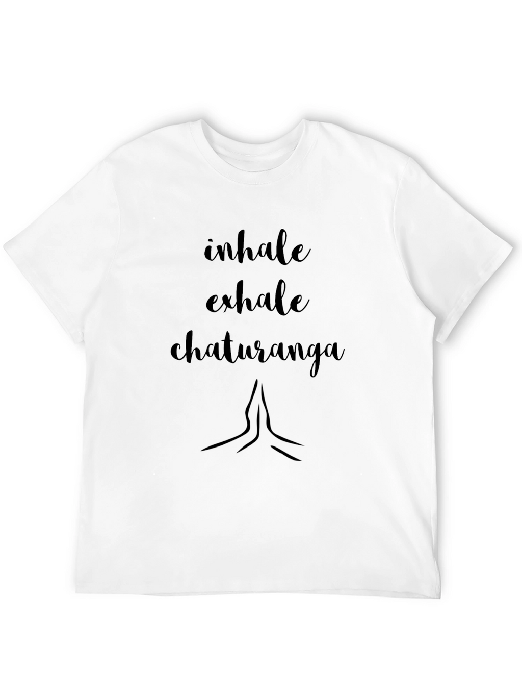 Yoga Inspiration Tee: Inhale Exhale Chaturanga Black Shirt