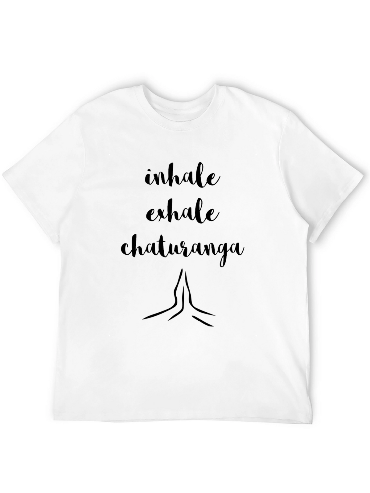 Yoga Inspiration Tee: Inhale Exhale Chaturanga Black Shirt