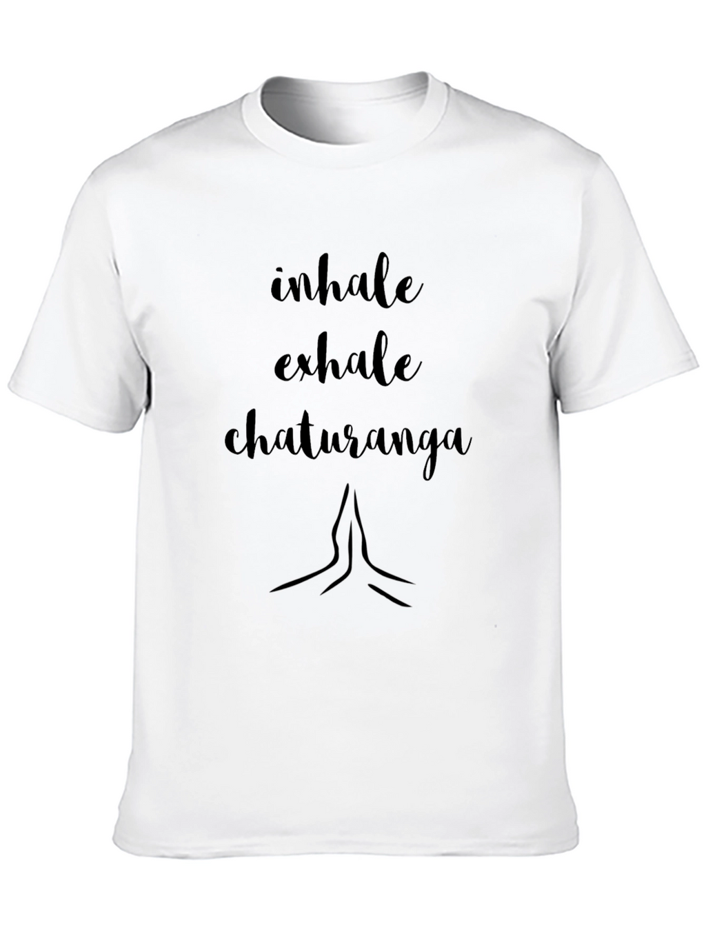 Yoga Inspiration Tee: Inhale Exhale Chaturanga Black Shirt