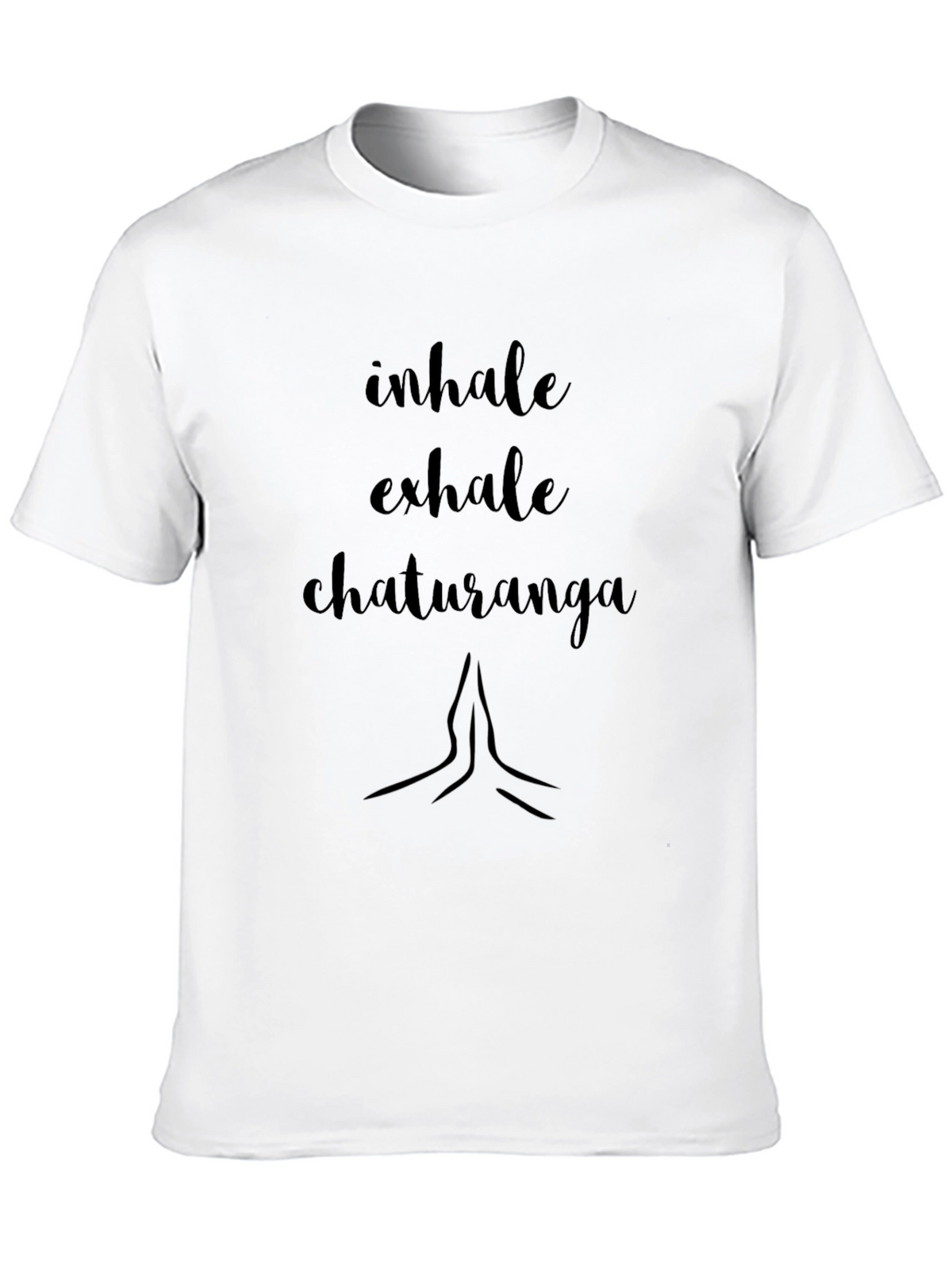 Yoga Inspiration Tee: Inhale Exhale Chaturanga Black Shirt