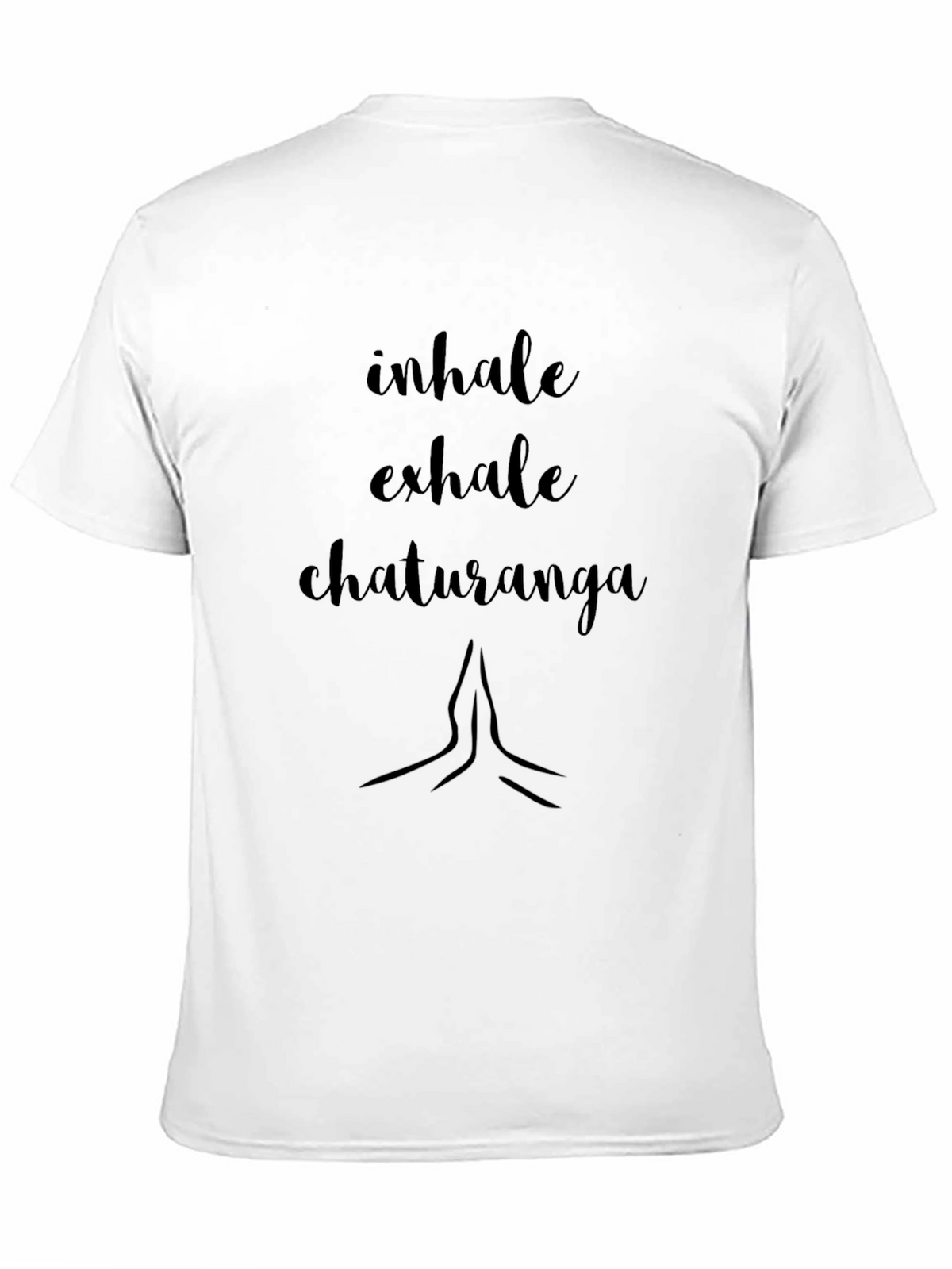 Yoga Inspiration Tee: Inhale Exhale Chaturanga Black Shirt