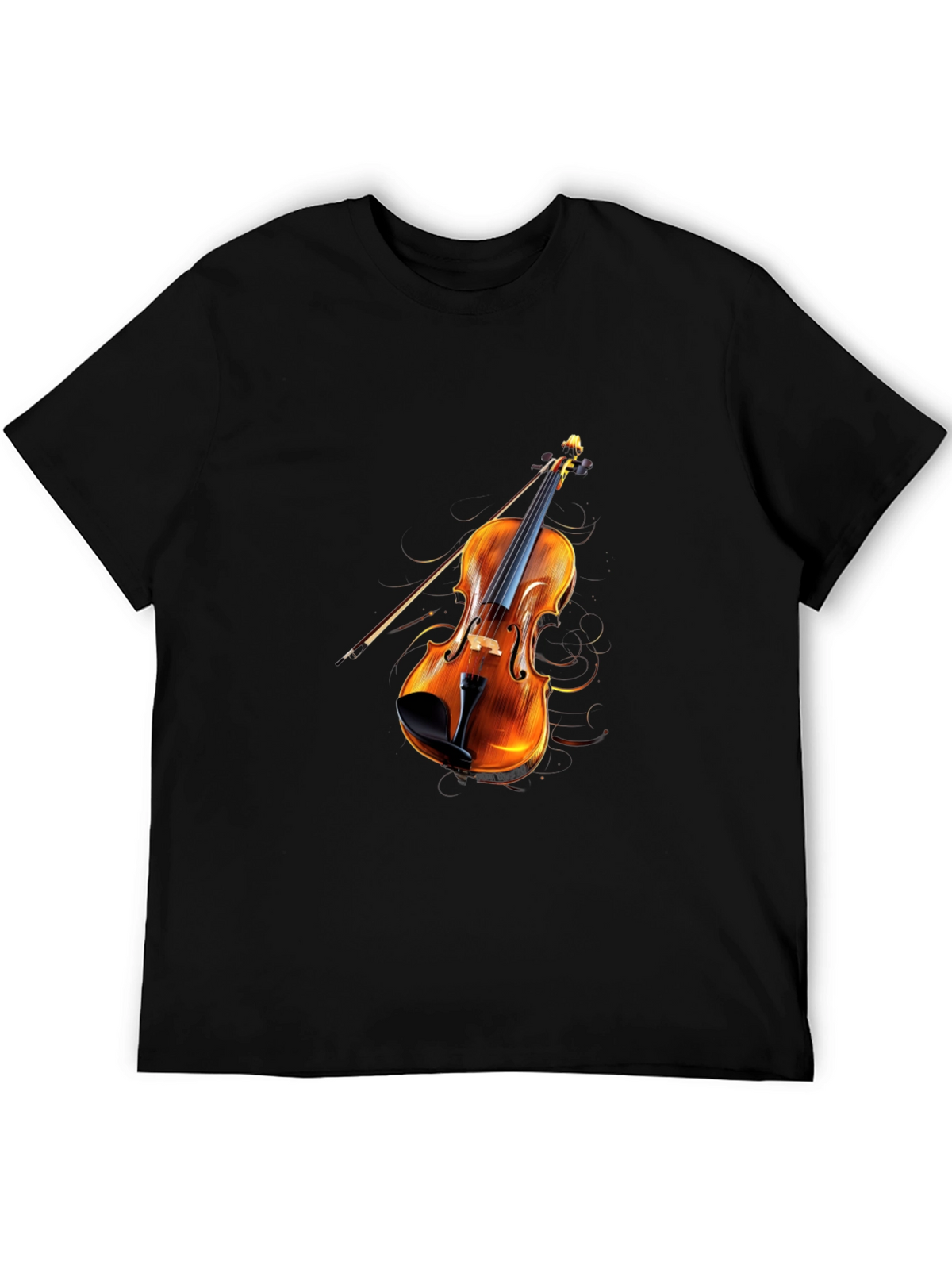 Violin Graphic Black T-Shirt