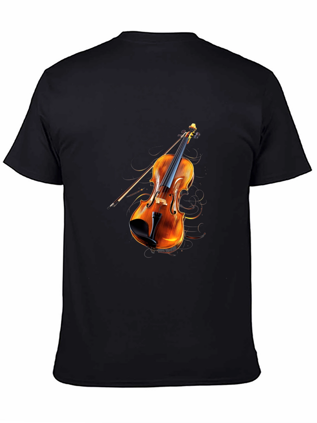 Violin Graphic Black T-Shirt
