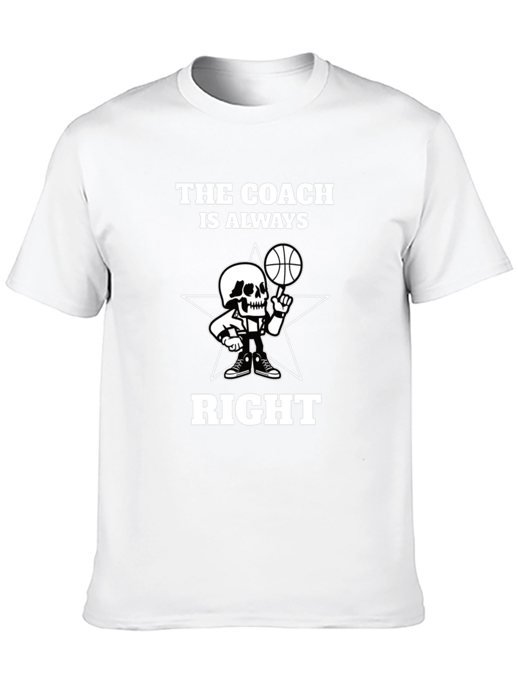 The Coach Is Always Right Black Graphic Tee