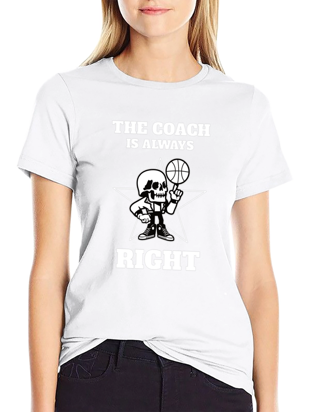 The Coach Is Always Right Black Graphic Tee