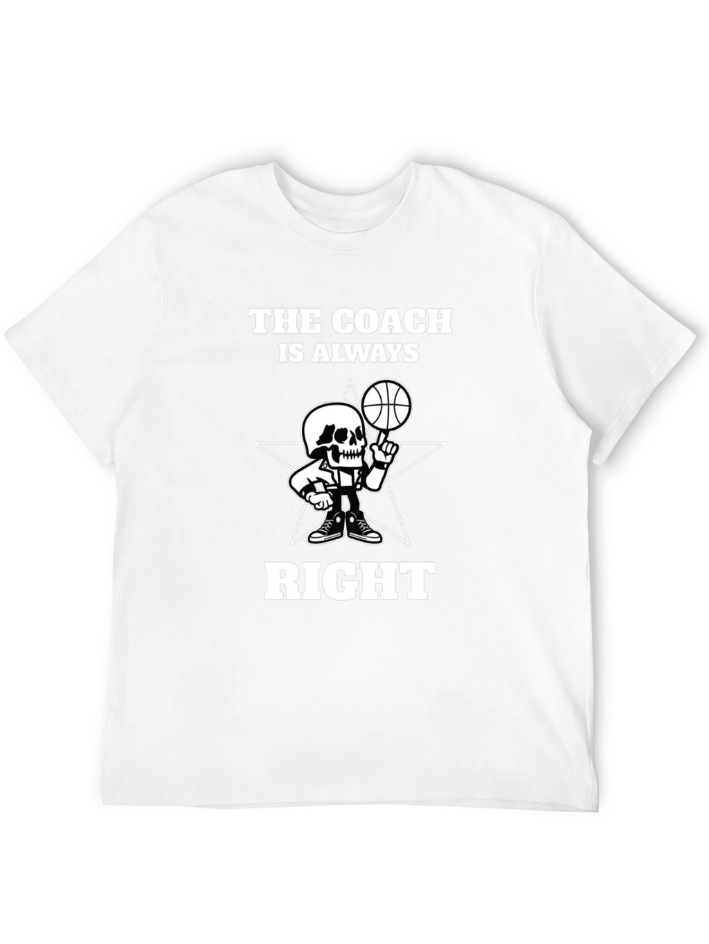 The Coach Is Always Right Black Graphic Tee