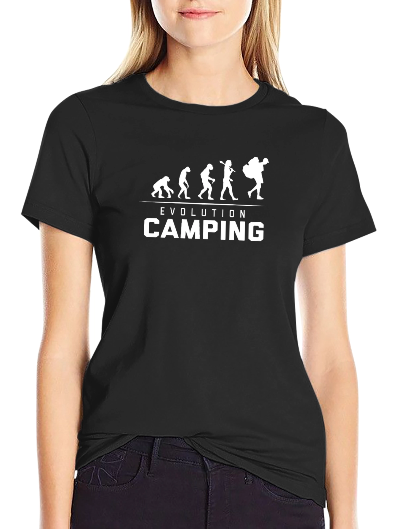 Evolution of Camping Graphic T-Shirt