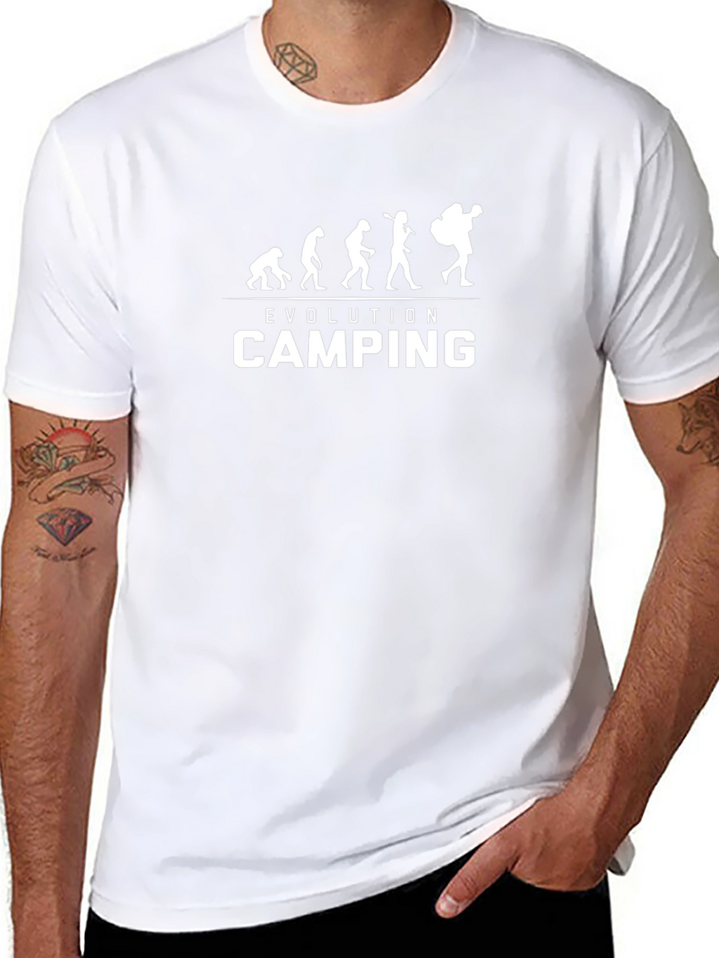 Evolution of Camping Graphic T-Shirt