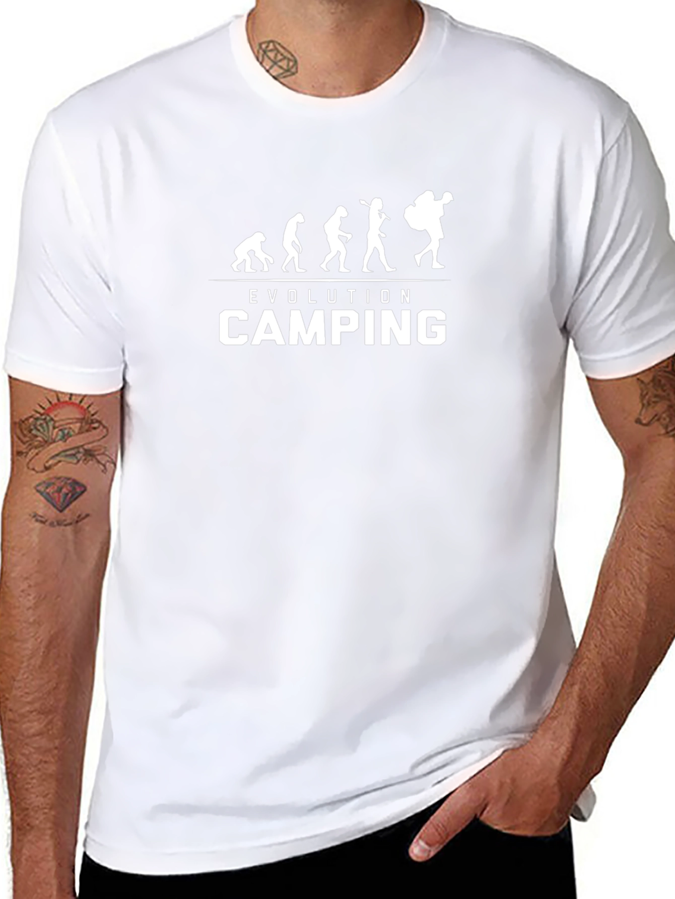 Evolution of Camping Graphic T-Shirt