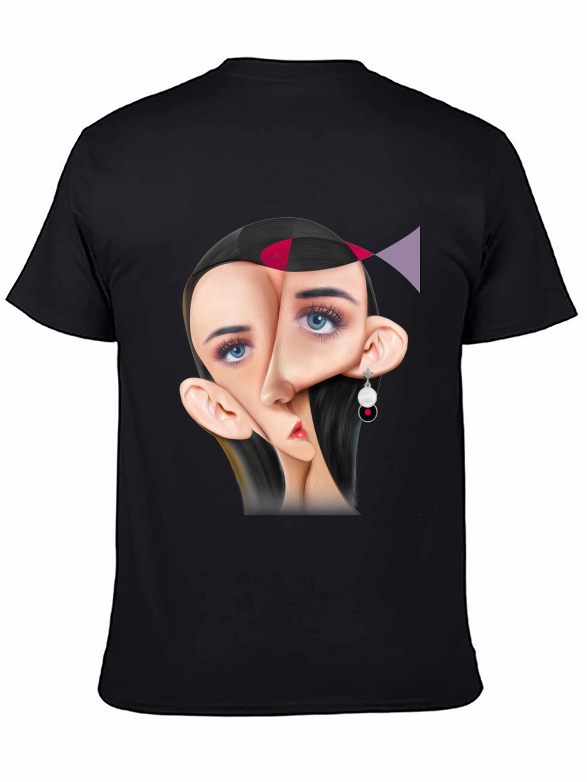 Abstract Face Graphic Tee - Unique Art T-Shirt