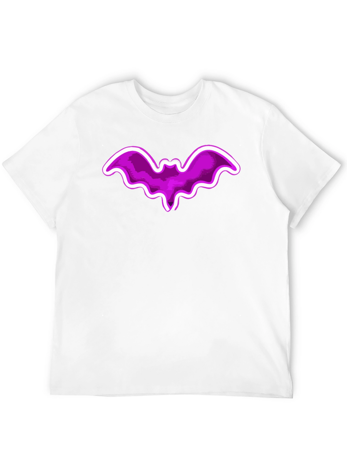 Purple Bat Graphic Tee - Fun Halloween Shirt