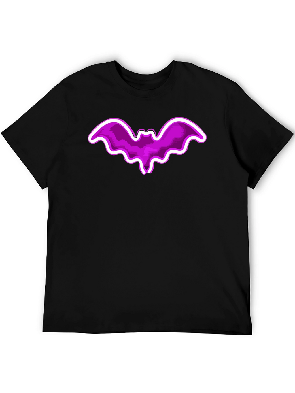 Purple Bat Graphic Tee - Fun Halloween Shirt