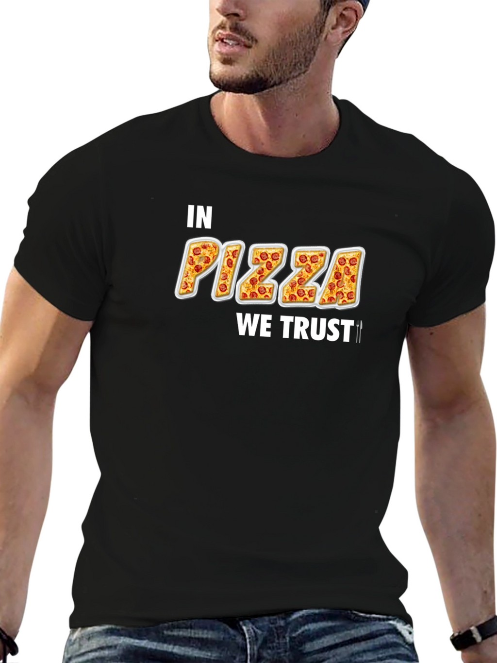 In Pizza We Trust T-Shirt - Novelty Foodie Tee