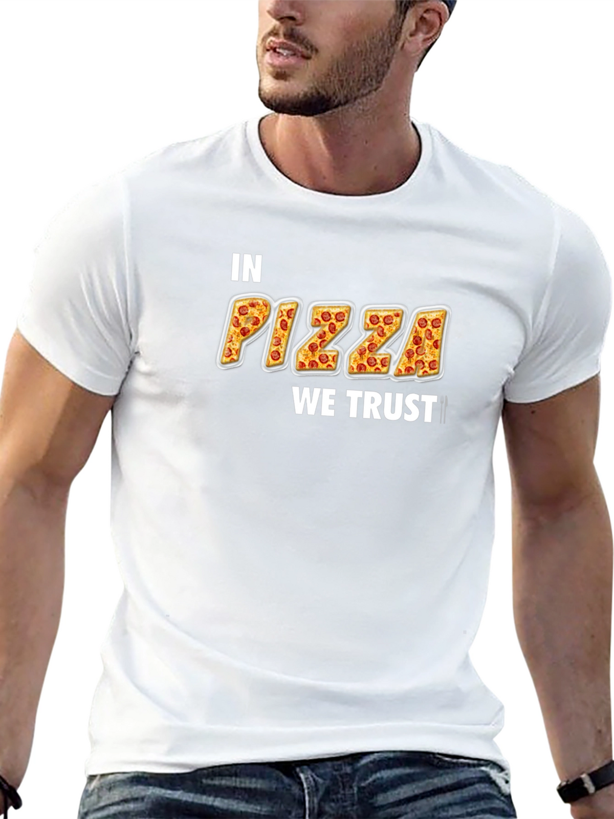 In Pizza We Trust T-Shirt - Novelty Foodie Tee