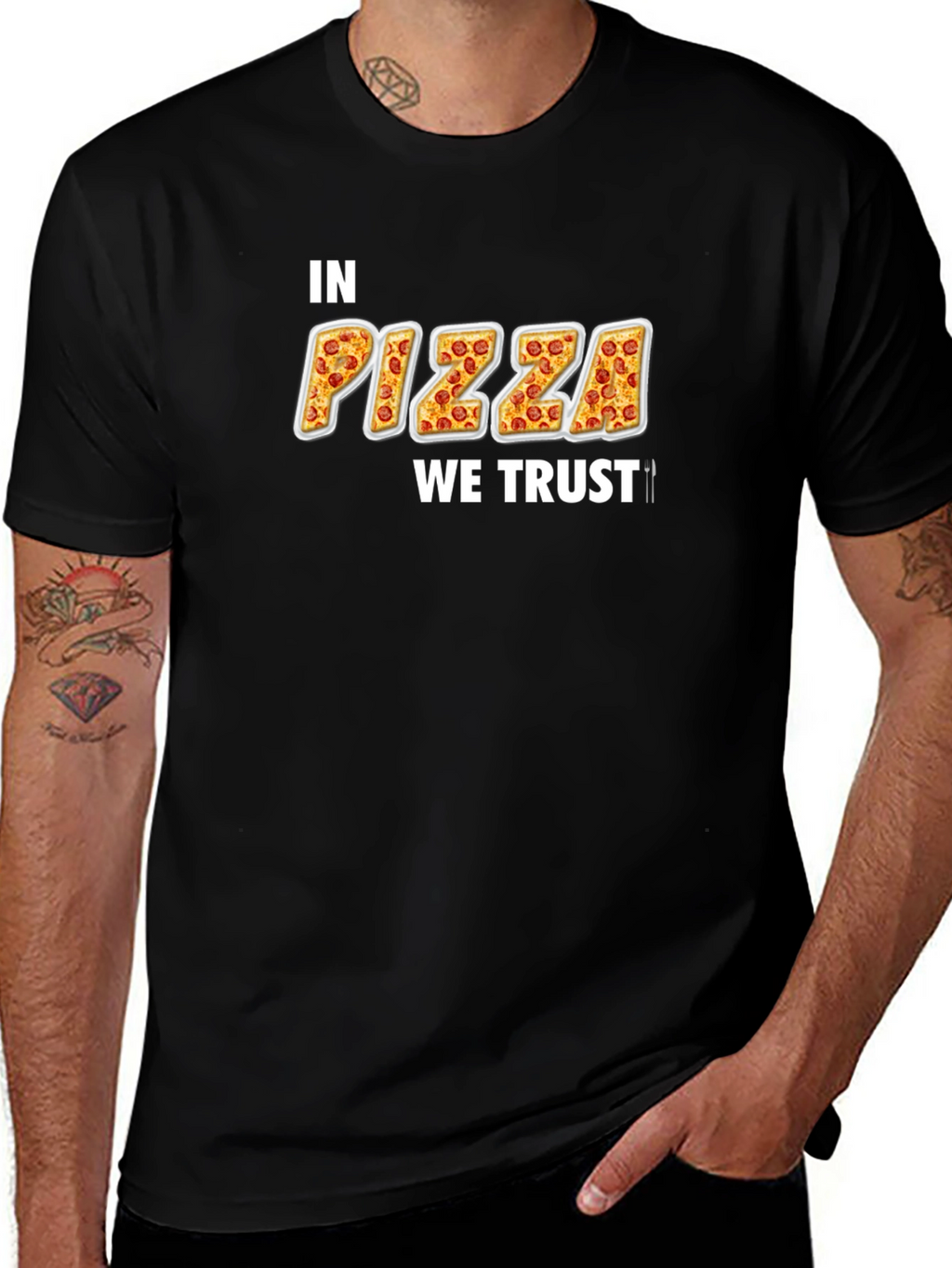 In Pizza We Trust T-Shirt - Novelty Foodie Tee