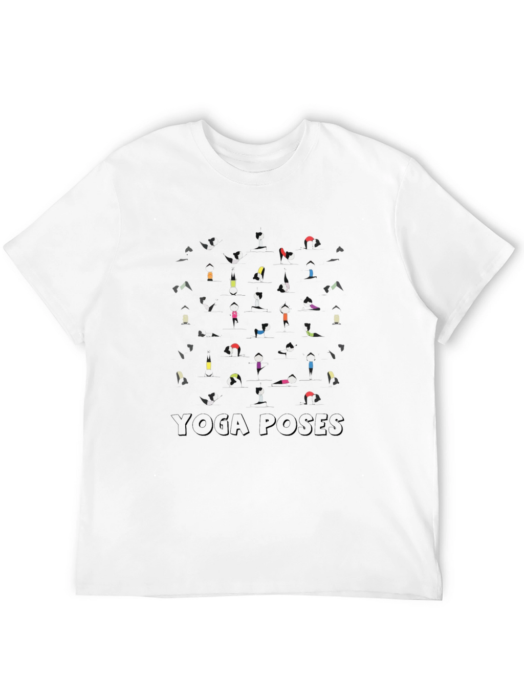 Yoga Poses Graphic Black T-Shirt