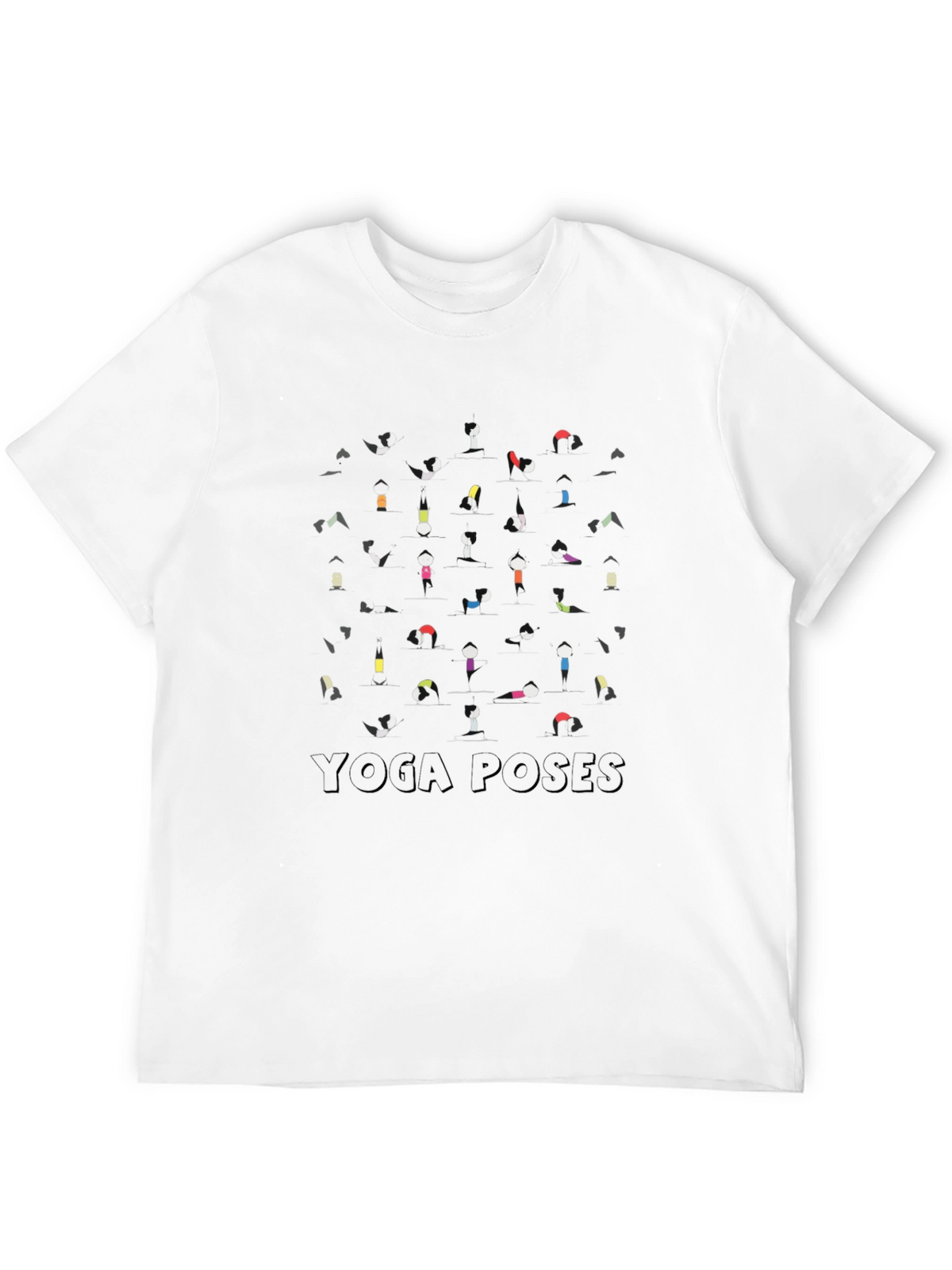 Yoga Poses Graphic Black T-Shirt