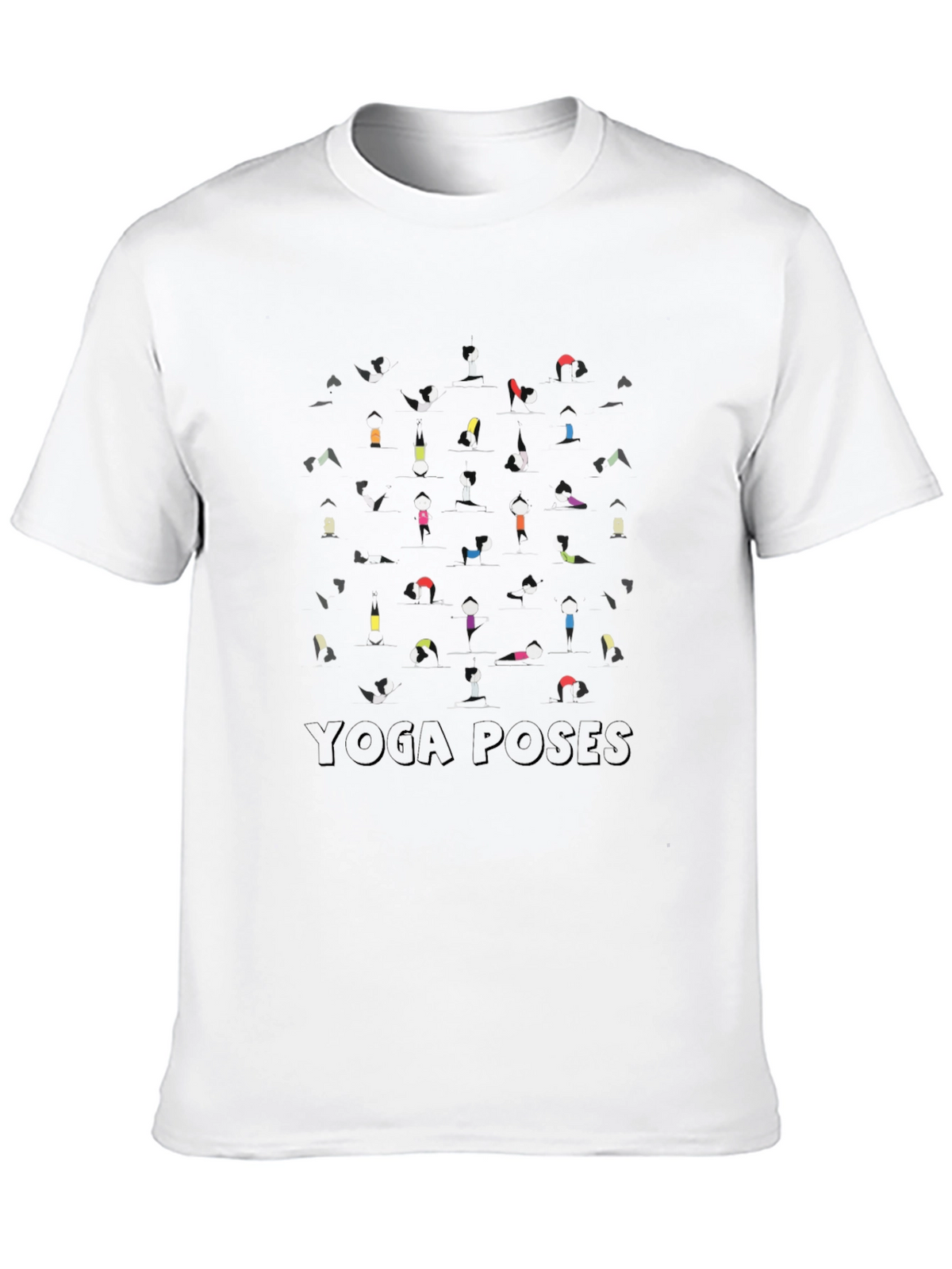 Yoga Poses Graphic Black T-Shirt