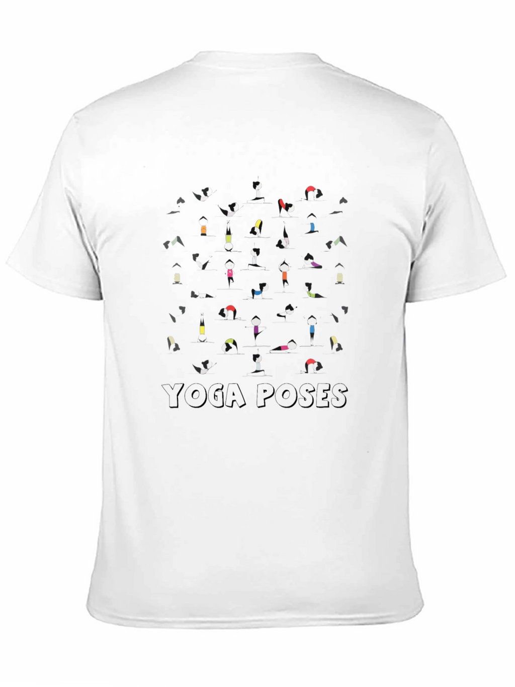 Yoga Poses Graphic Black T-Shirt