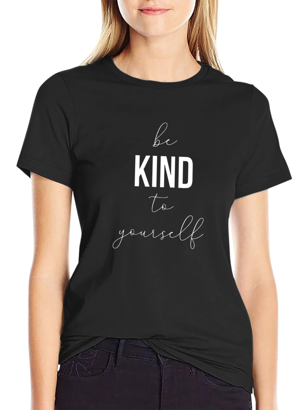 Be Kind to Yourself Black T-Shirt - Motivational Tee