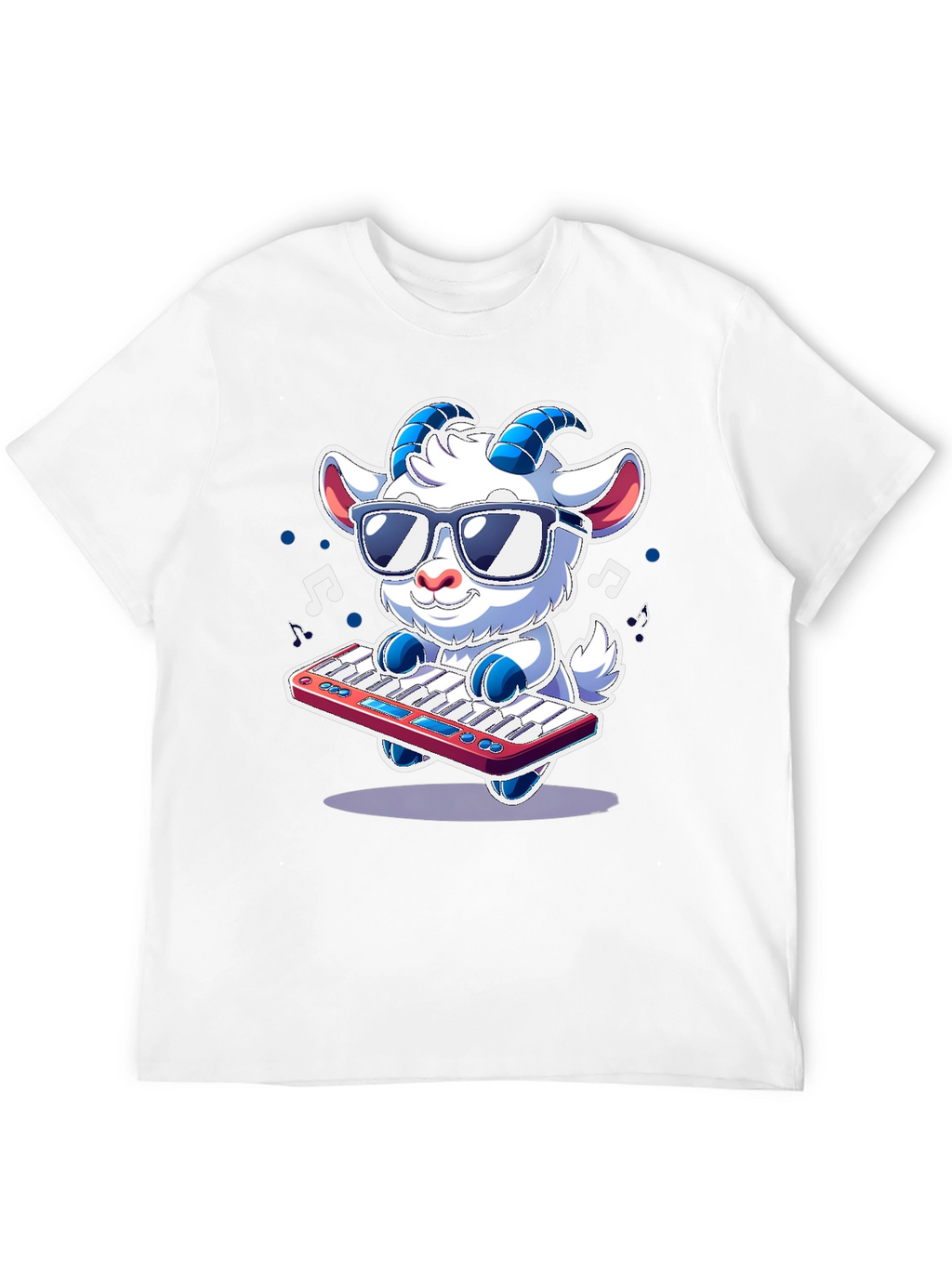 Cool Goat Keyboardist T-Shirt - Music Lover Tee