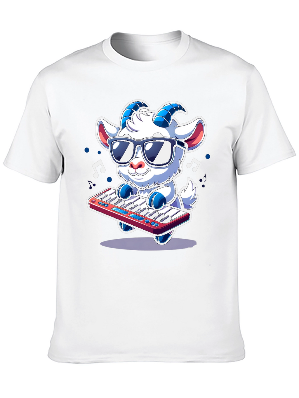 Cool Goat Keyboardist T-Shirt - Music Lover Tee