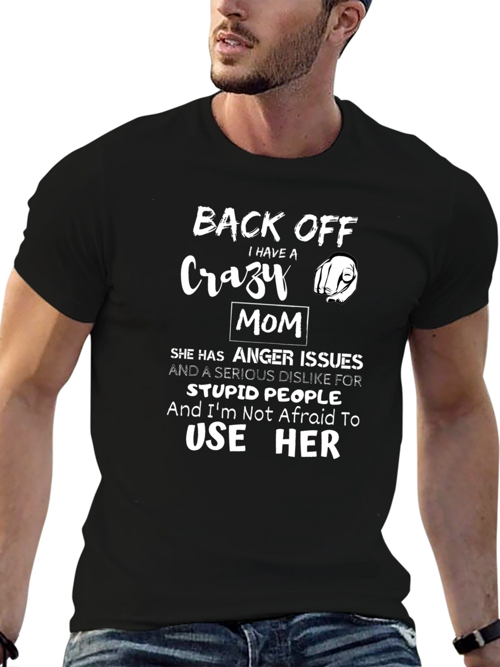 Back Off Crazy Mom Graphic Tee