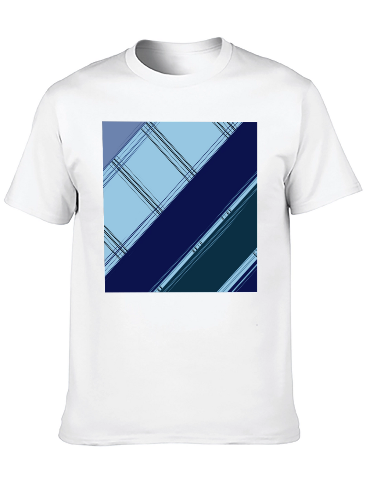 Geometric Plaid Mens Tee
