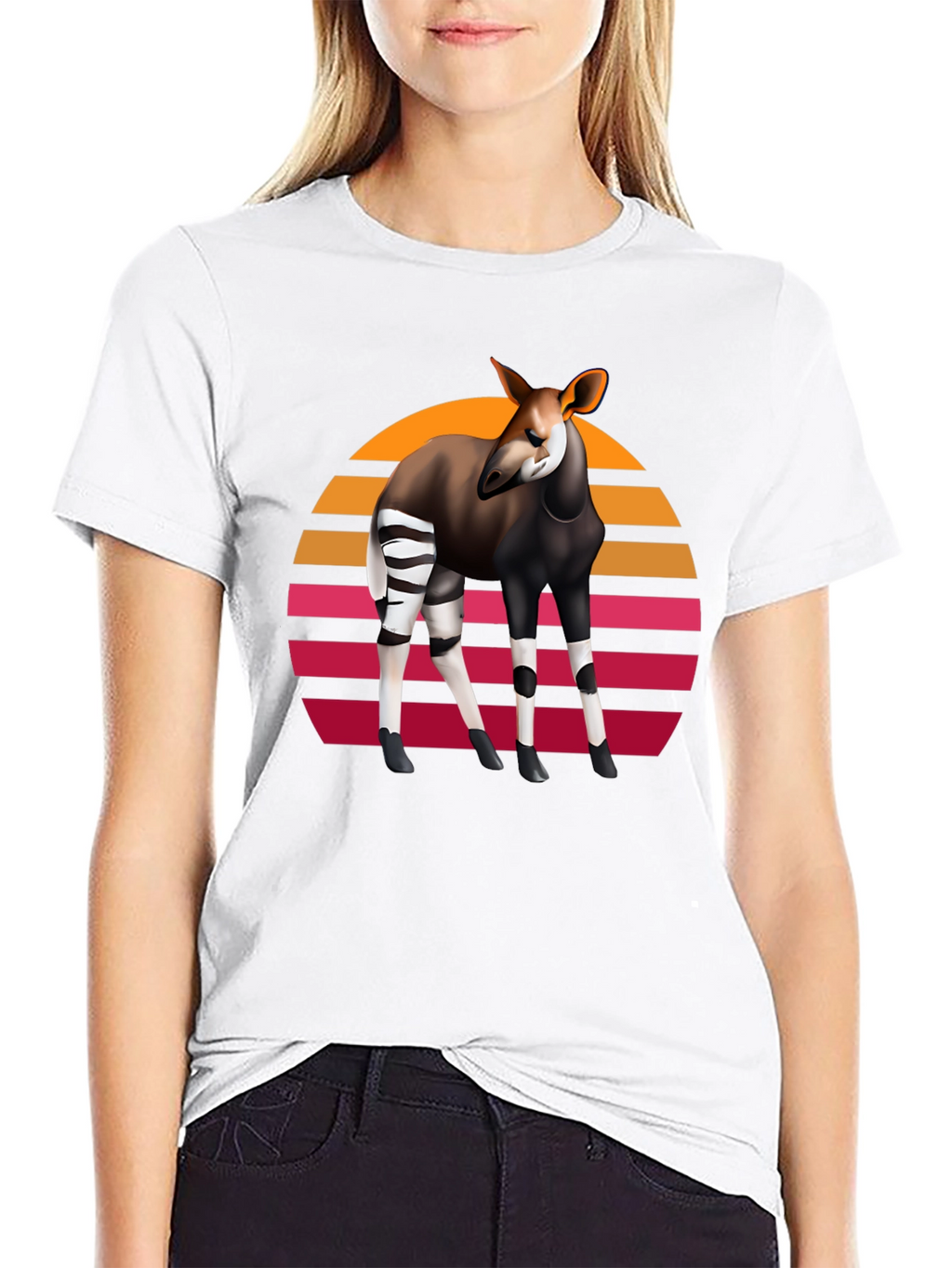 Okapi Retro Sunset Graphic Tee