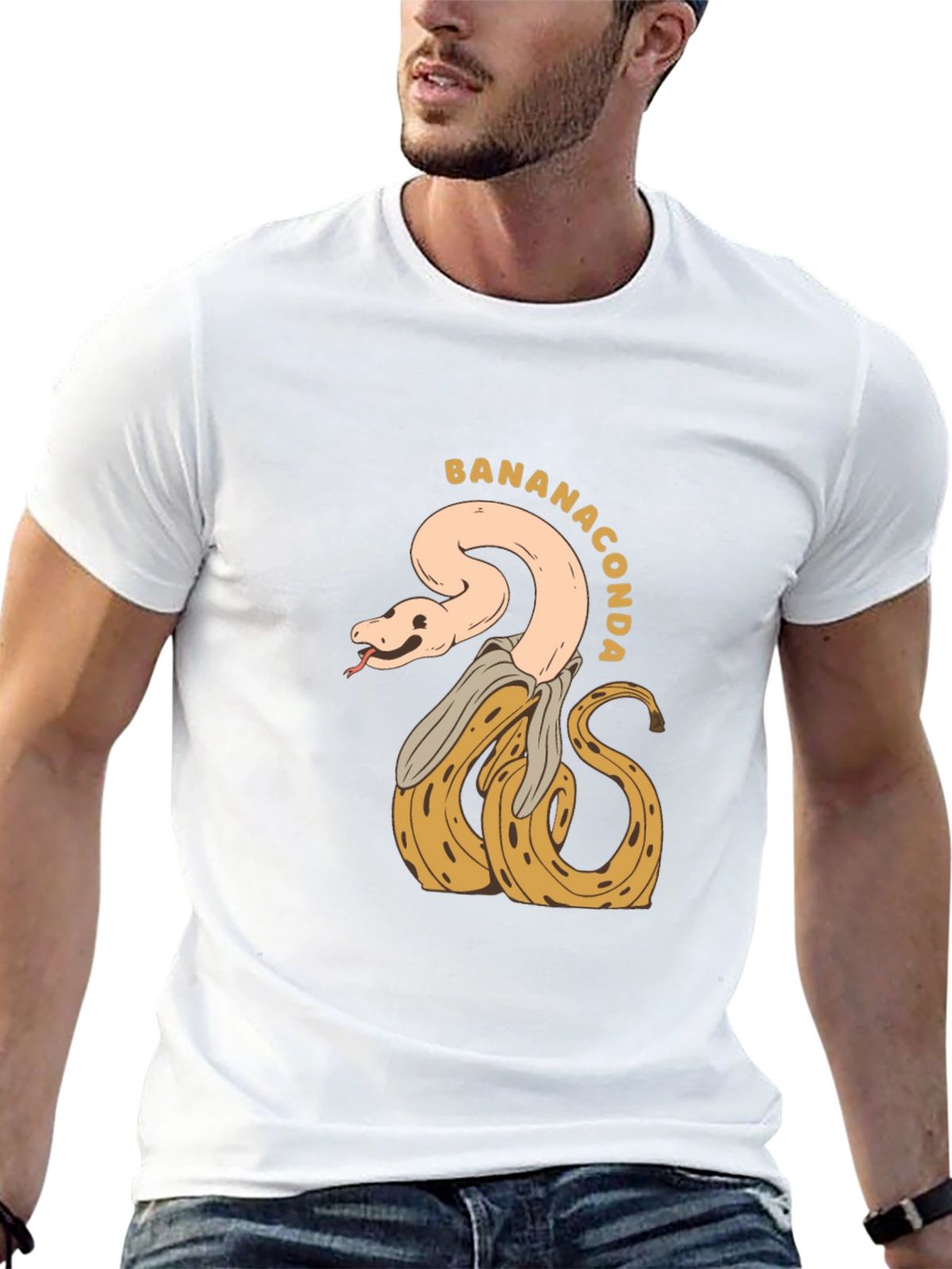 Bananaconda T-Shirt - Quirky Snake & Banana Design