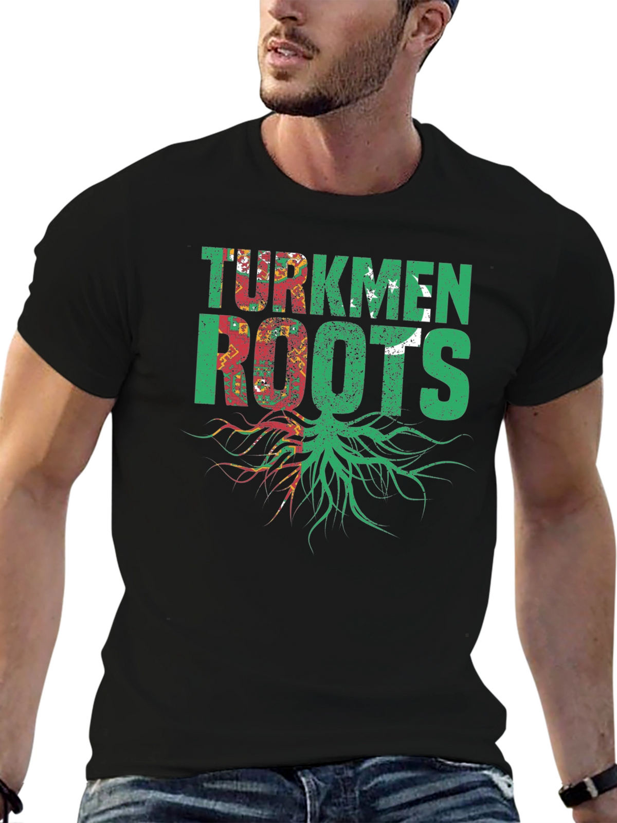Turkmen Roots Black T-Shirt