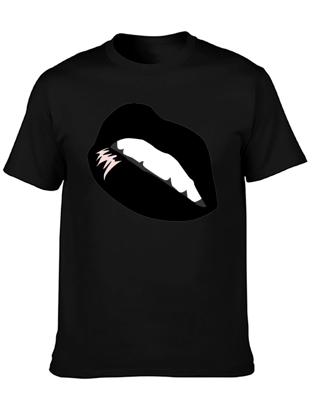 Graphic Lips Black T-Shirt