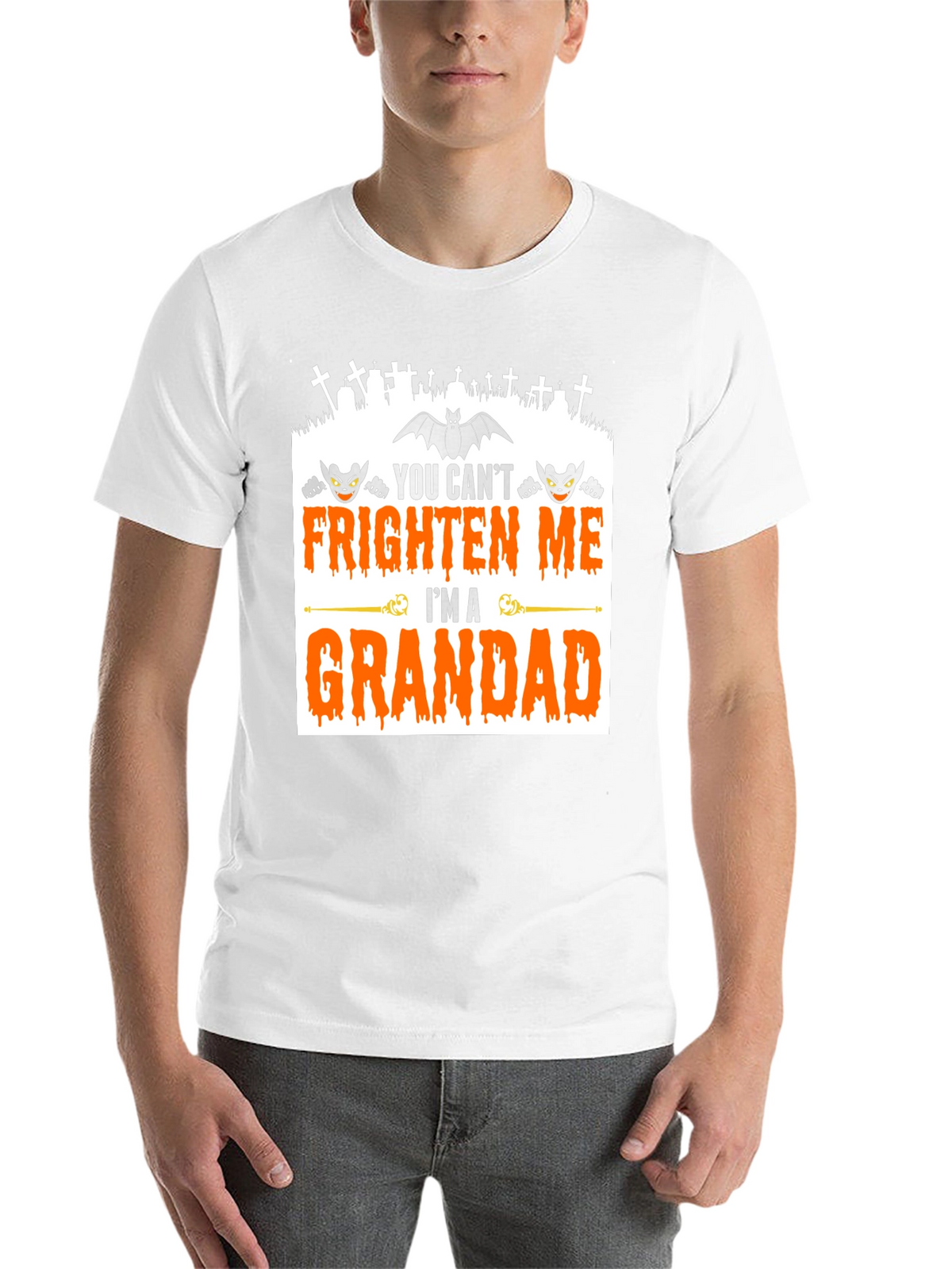 Grandad Halloween T-Shirt - You Cant Frighten Me!