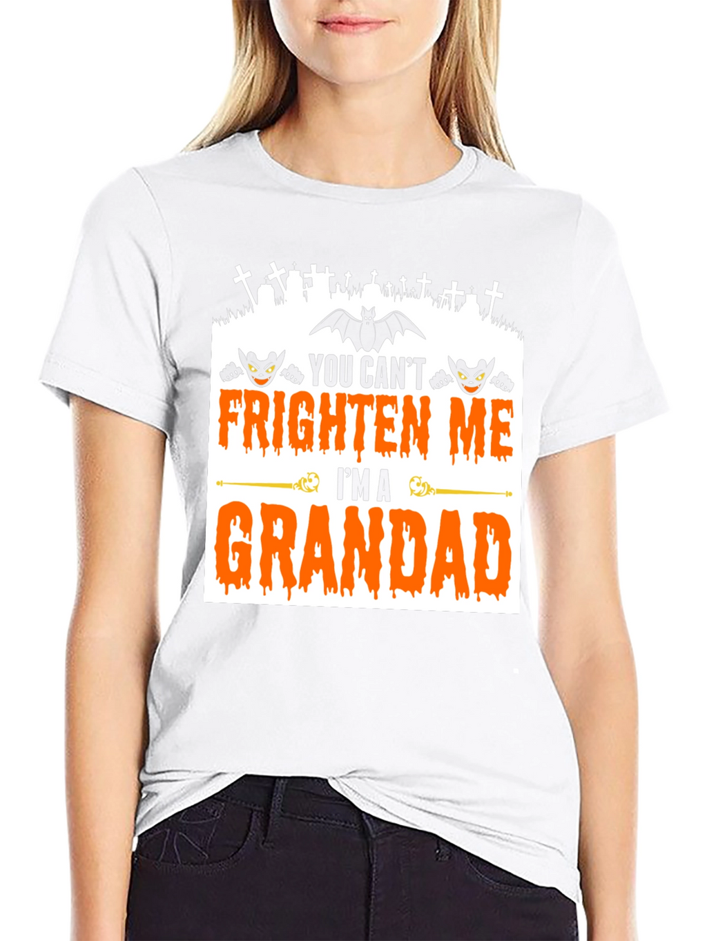 Grandad Halloween T-Shirt - You Cant Frighten Me!