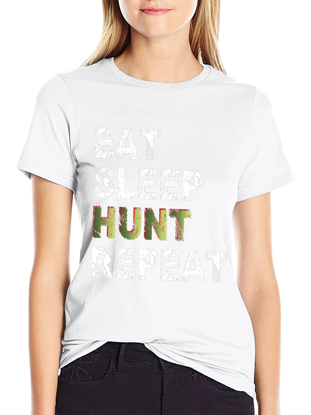 Eat Sleep Hunt Repeat Black T-Shirt
