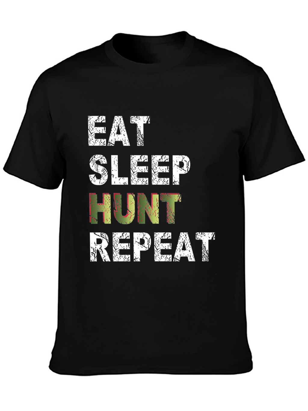 Eat Sleep Hunt Repeat Black T-Shirt