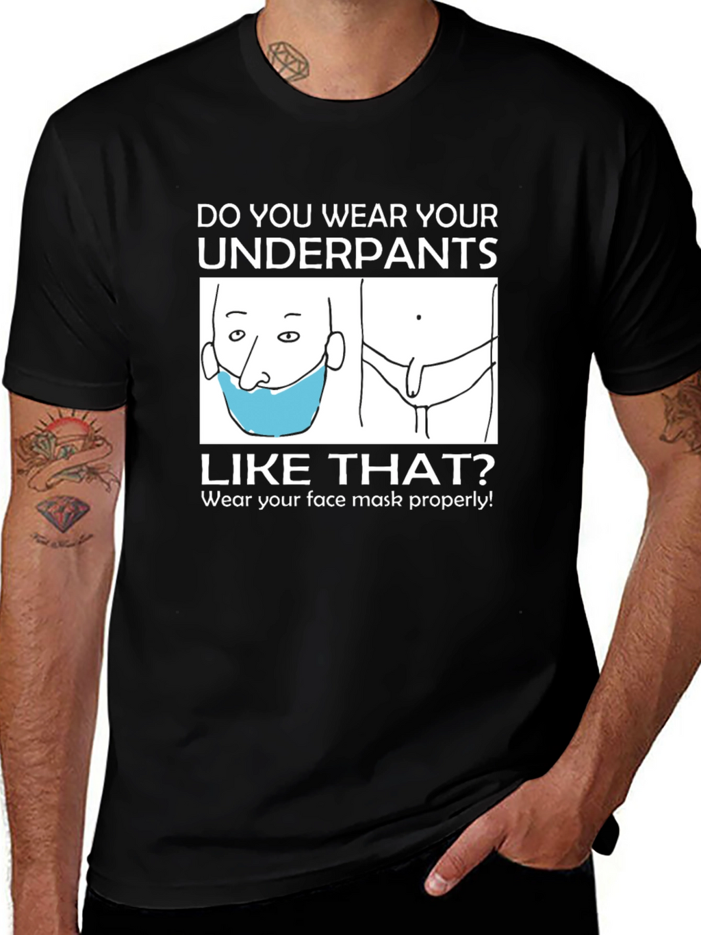 Funny Underpants Mask T-Shirt