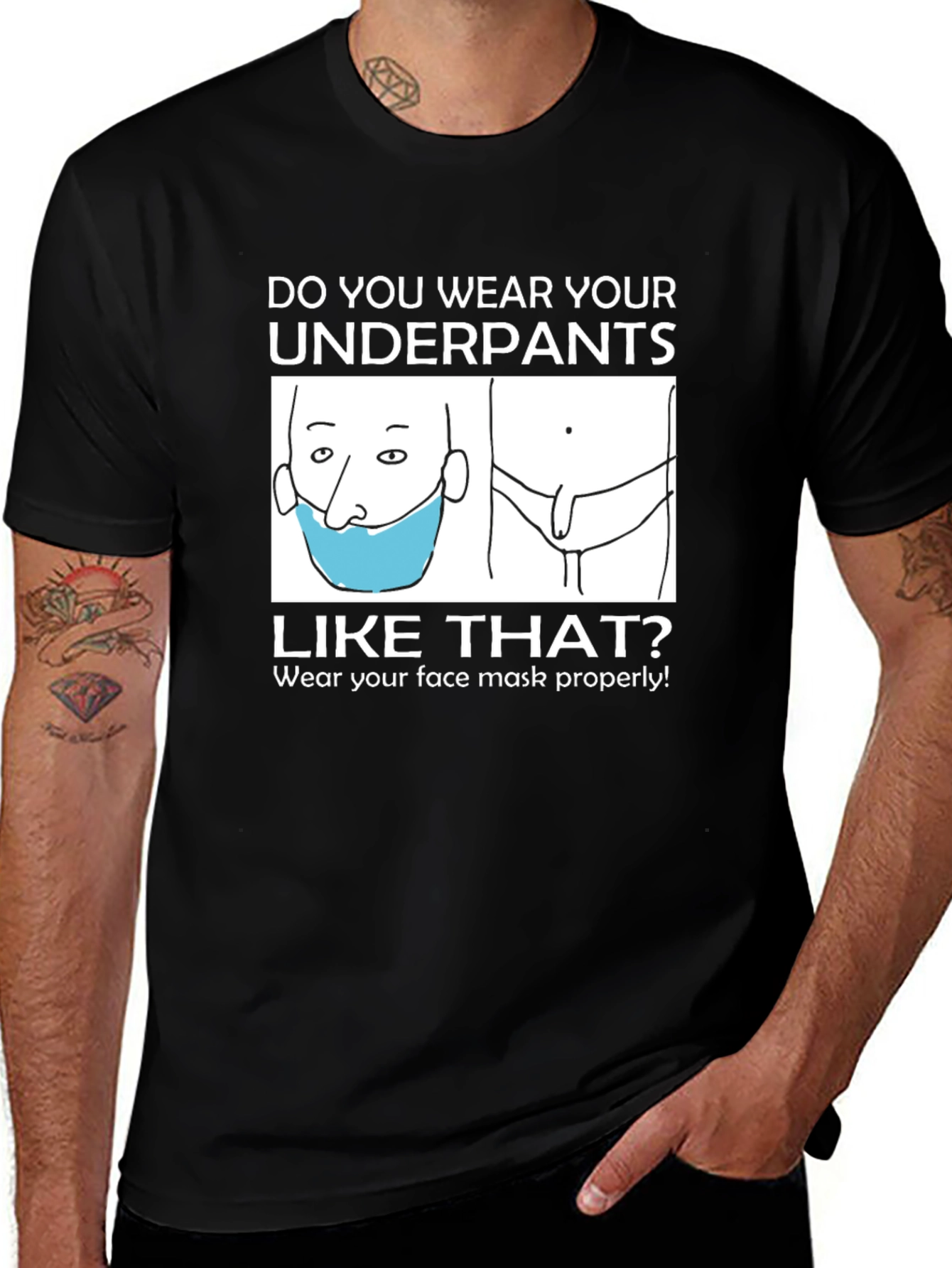 Funny Underpants Mask T-Shirt