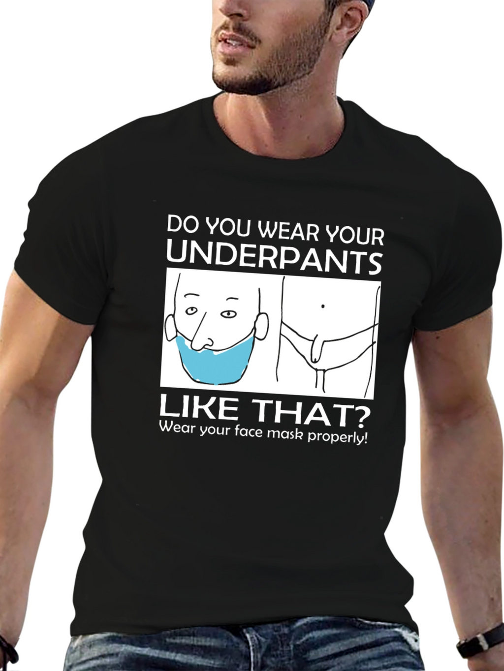 Funny Underpants Mask T-Shirt
