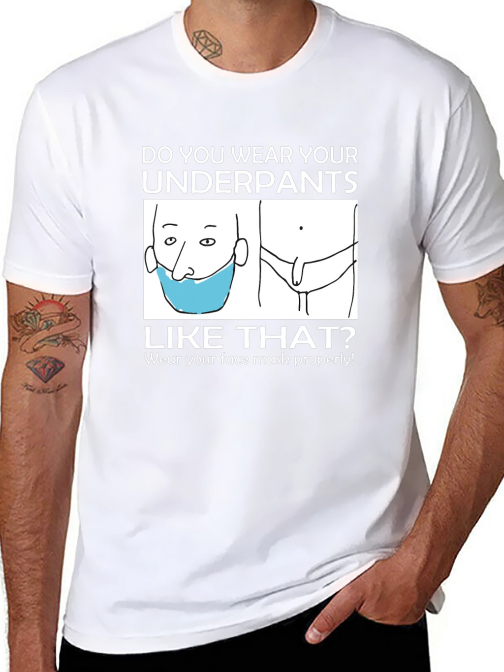 Funny Underpants Mask T-Shirt