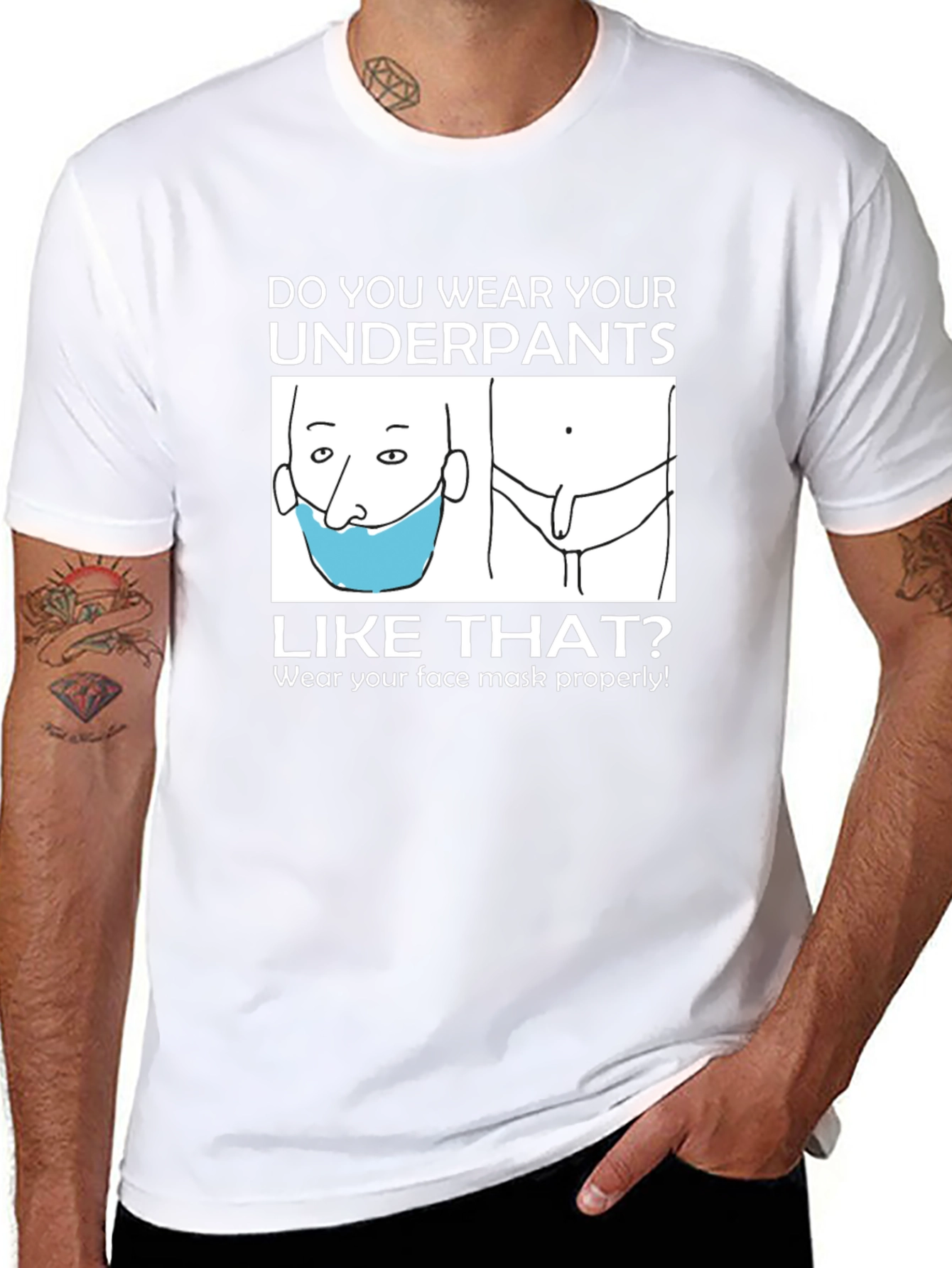 Funny Underpants Mask T-Shirt