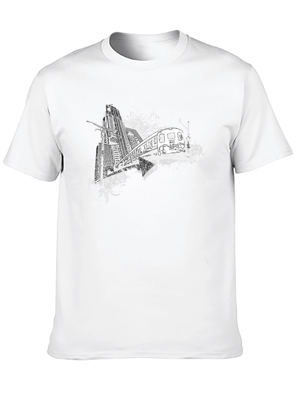 Urban Train Graphic Tee - Black